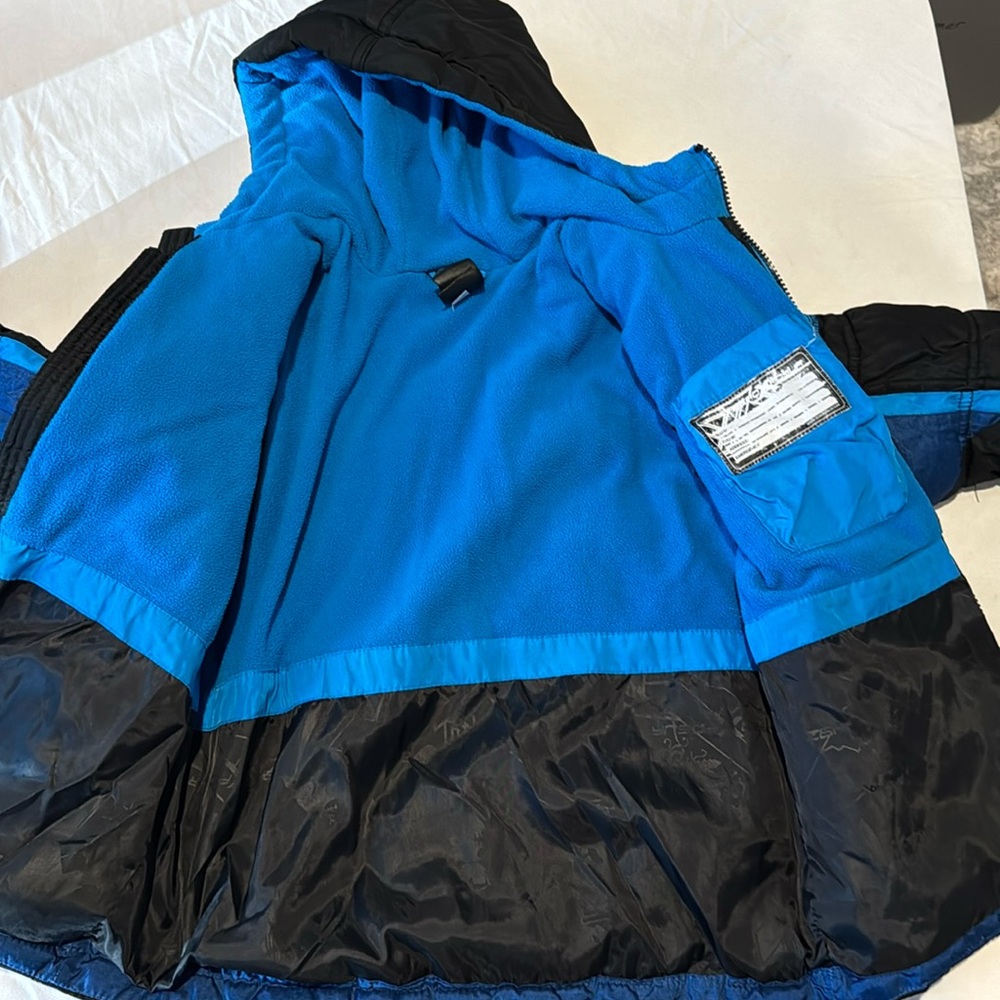 ZeroXposure Heavy weight Coat. Fleece Lined and hooded. Black & Blue - Picture 4 of 6